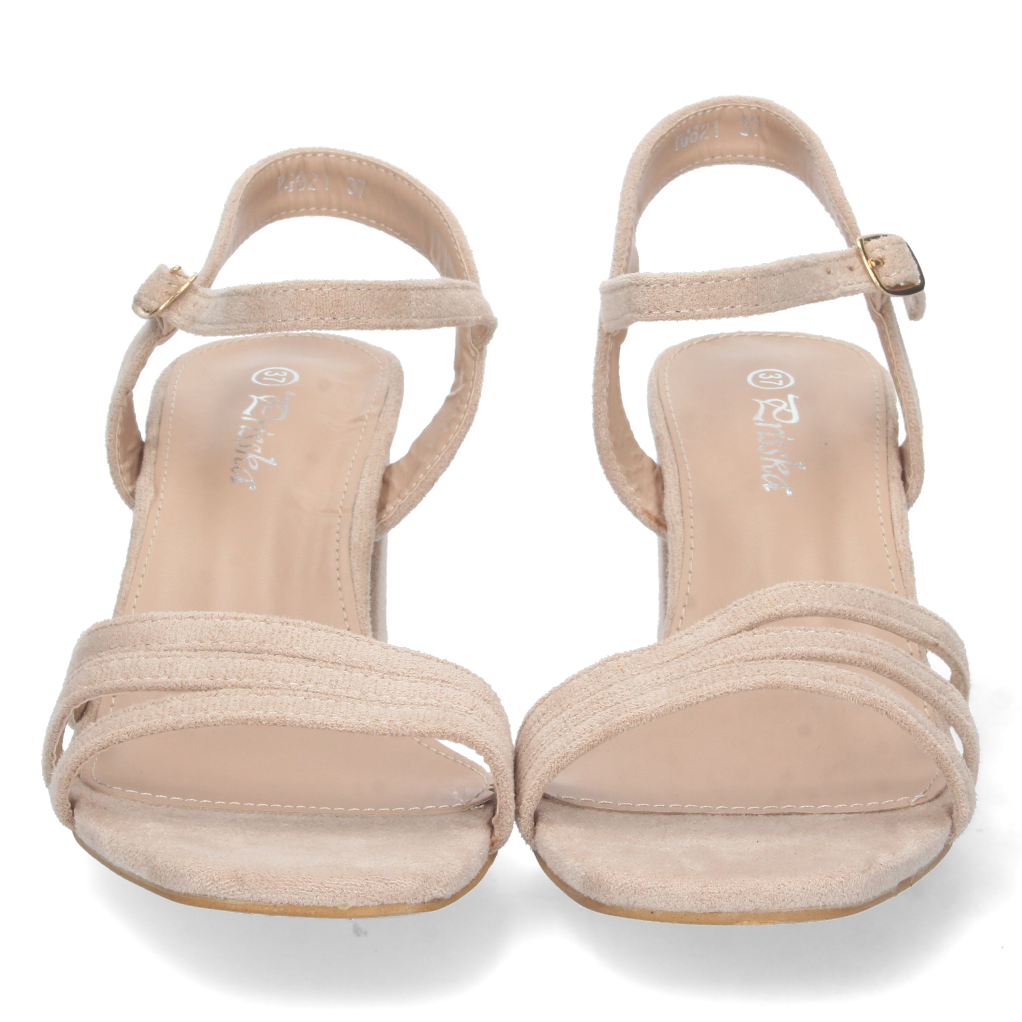 Sandalias Beige de Tacón Ancho 3 Sandalias Beige de Tacón Ancho - Imagen 3
