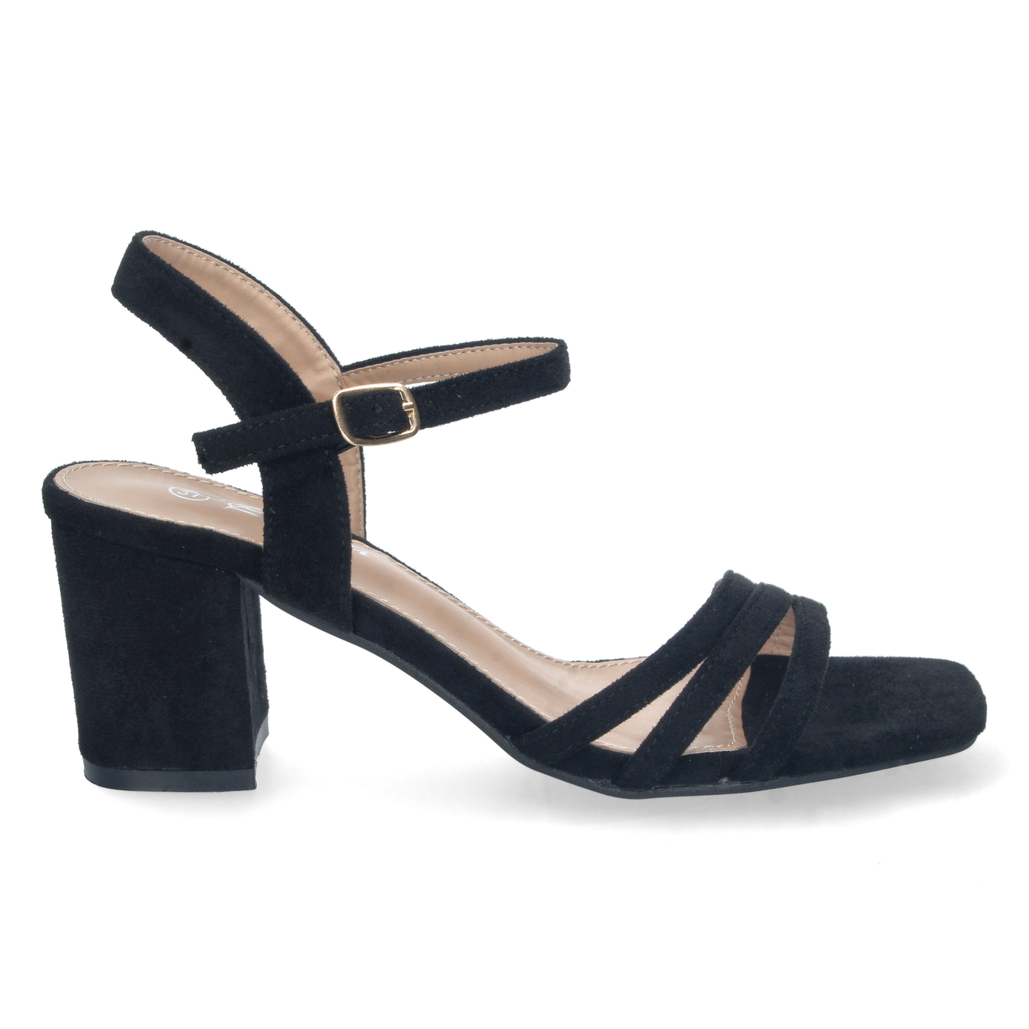 Sandalias Negras de Tacón Ancho 2 Sandalias Negras de Tacón Ancho - Imagen 2