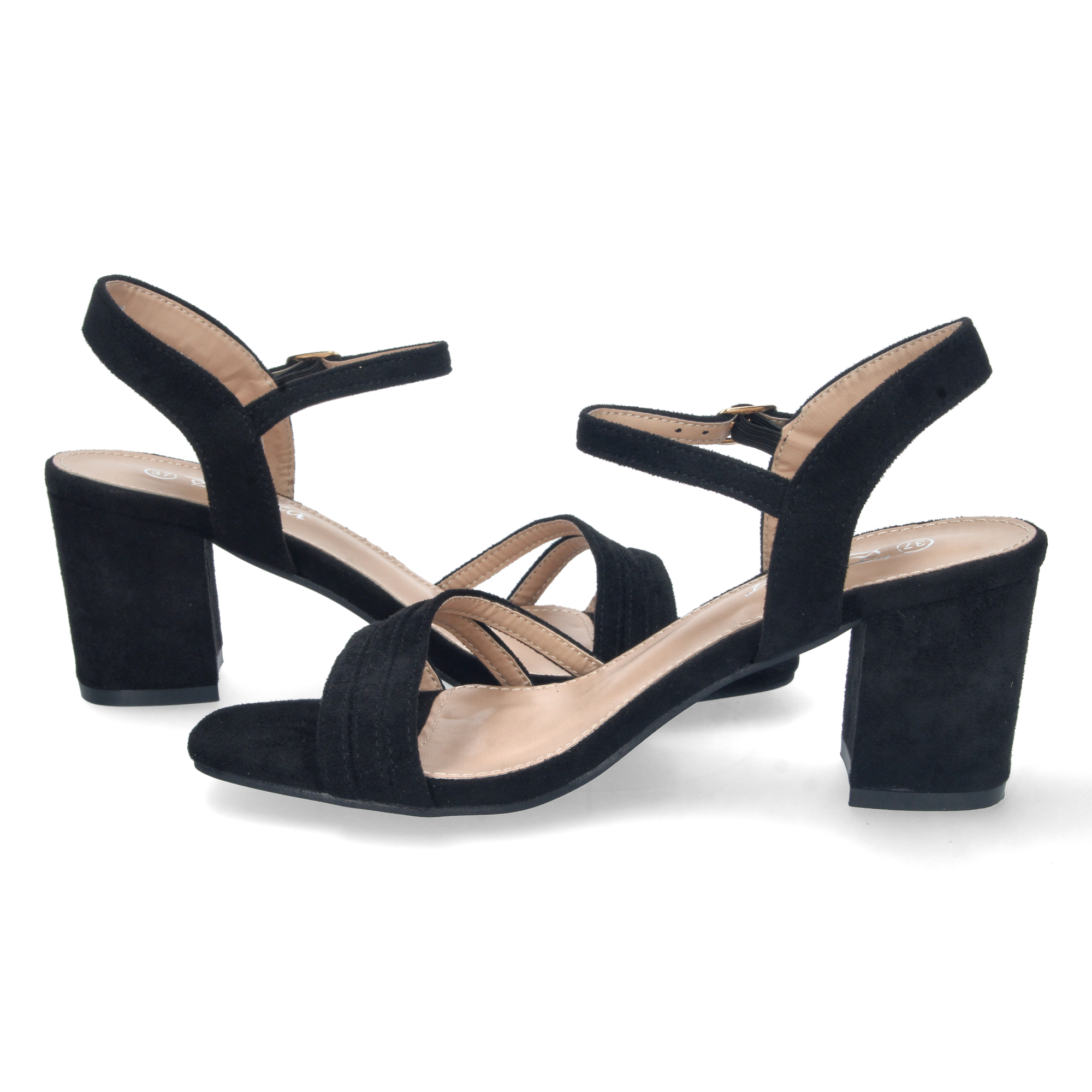 Sandalias Negras de Tacón Ancho 5 Sandalias Negras de Tacón Ancho - Imagen 5