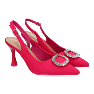 Zapatos de Tacón Fucsia con Pedrería