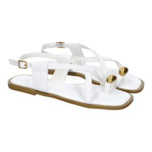 Sandalias Planas de Mujer Blancas