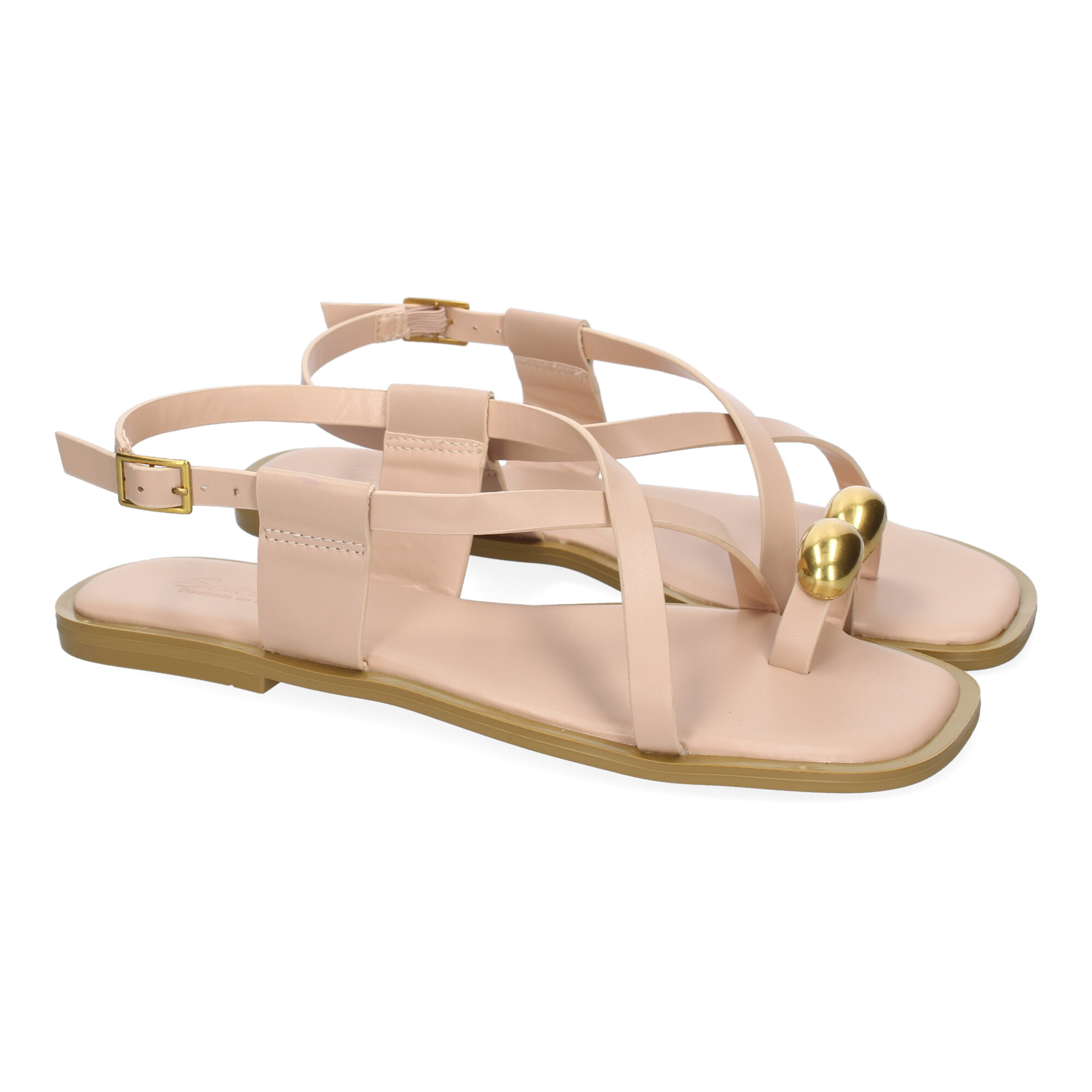 Sandalias Planas de Mujer Kaki 1 Sandalias Planas de Mujer Kaki