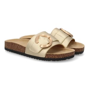 Sandalia Plana Bio Mujer Doradas