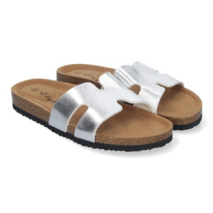 Sandalias Planas Para Mujer Color Plata
