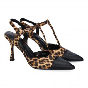 Zapatos de Tacón con Print de Leopardo