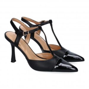Zapatos de Tacón Negros con T-Bar