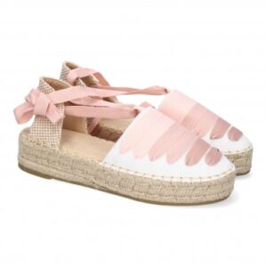 Alpargata Plana Estilo Valenciana para Mujer Rosa