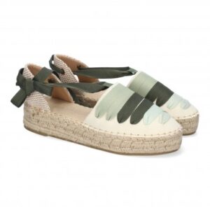 Alpargata Plana Estilo Valenciana para Mujer Verde