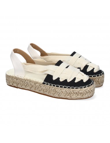 Sandalias de Esparto con Cintas Negras 1 Sandalias de Esparto con Cintas Negras