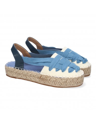 Sandalias de Esparto con Cintas Azul 1 Sandalias de Esparto con Cintas Azul