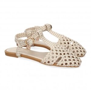 Sandalias Beige Trenzadas