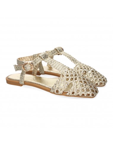 Sandalias Doradas Trenzadas 1 Sandalias Doradas Trenzadas