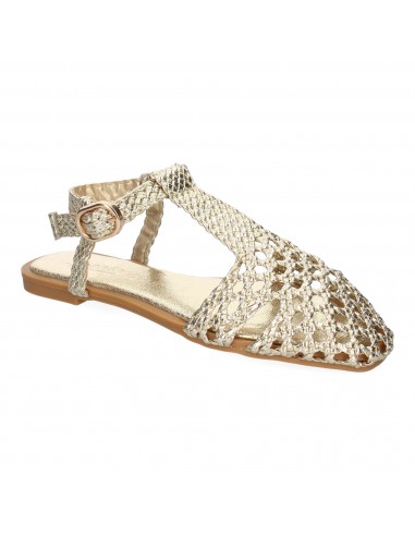 Sandalias Doradas Trenzadas 3 Sandalias Doradas Trenzadas - Imagen 3