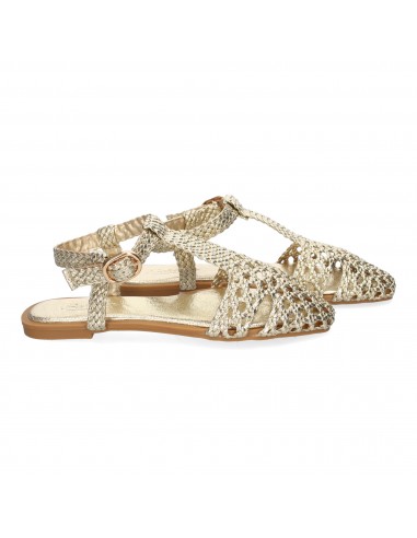 Sandalias Doradas Trenzadas 5 Sandalias Doradas Trenzadas - Imagen 5