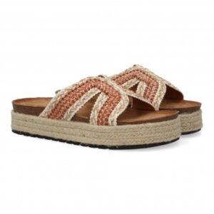 Sandalias Planas de Mujer con Diseño Trenzado Rosa