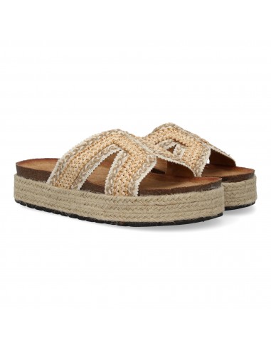 Sandalias Planas de Mujer Trenzadas Beige 1 Sandalias Planas de Mujer Trenzadas Beige