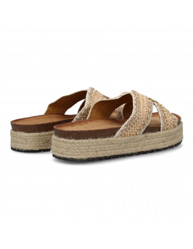 Sandalias Planas de Mujer Trenzadas Beige 2 Sandalias Planas de Mujer Trenzadas Beige - Imagen 2