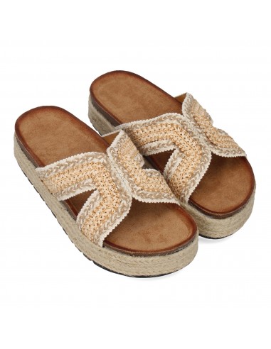 Sandalias Planas de Mujer Trenzadas Beige 3 Sandalias Planas de Mujer Trenzadas Beige - Imagen 3