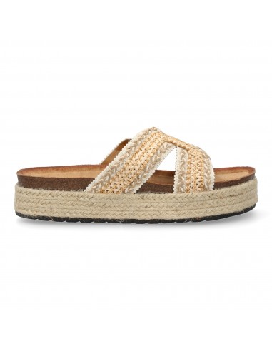 Sandalias Planas de Mujer Trenzadas Beige 4 Sandalias Planas de Mujer Trenzadas Beige - Imagen 4