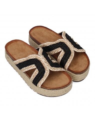 Sandalias Planas de Mujer Trenzadas Negras 3 Sandalias Planas de Mujer Trenzadas Negras - Imagen 3