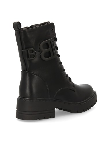 Bota Mujer Estilo Militar Negra con Cordones 4 Bota Mujer Estilo Militar Negra con Cordones - Imagen 4