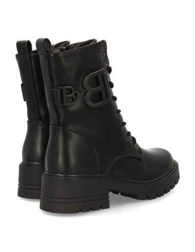 Bota Mujer Estilo Militar Negra con Cordones 5 Bota Mujer Estilo Militar Negra con Cordones - Imagen 5