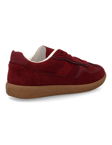 Zapatilla deportiva de serraje burdeos para mujer 4 Zapatilla deportiva de serraje burdeos para mujer - Imagen 4