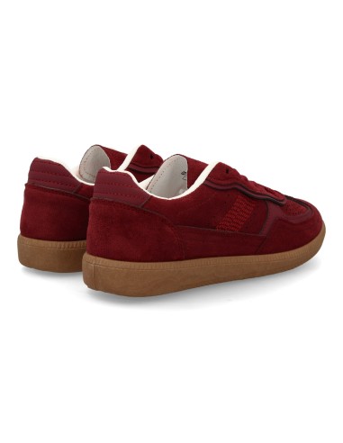 Zapatilla deportiva de serraje burdeos para mujer 5 Zapatilla deportiva de serraje burdeos para mujer - Imagen 5
