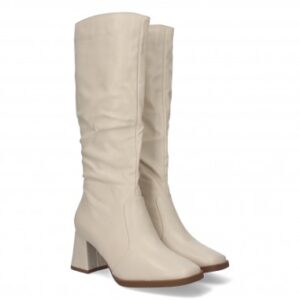 Botas Cowboy 625 Botas Lisas De Tacón Medio Beige