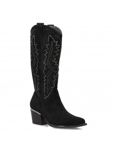 Botas Cowboy Negras con Detalles Dorados 3 Botas Cowboy Negras con Detalles Dorados - Imagen 3