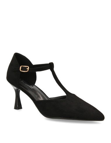 Zapato salón T-Bar de tacón medio Negro 3 Zapato salón T-Bar de tacón medio Negro - Imagen 3