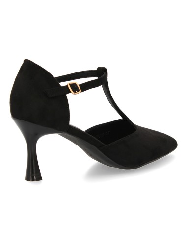 Zapato salón T-Bar de tacón medio Negro 4 Zapato salón T-Bar de tacón medio Negro - Imagen 4