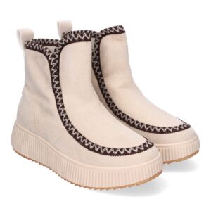 Botines Estilo Esquimal Planos Para Mujer Color Beige