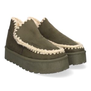 Botas Esquimal De Plataforma Para Mujer Color Verde