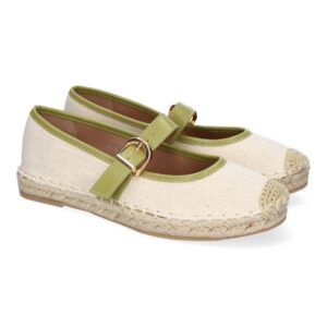 Bailarinas Estilo Alpargatas en Yute Color Verde