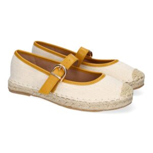 Bailarinas Estilo Alpargatas en Yute Color Amarillo