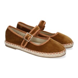 Bailarinas Camel de Serraje con Hebilla