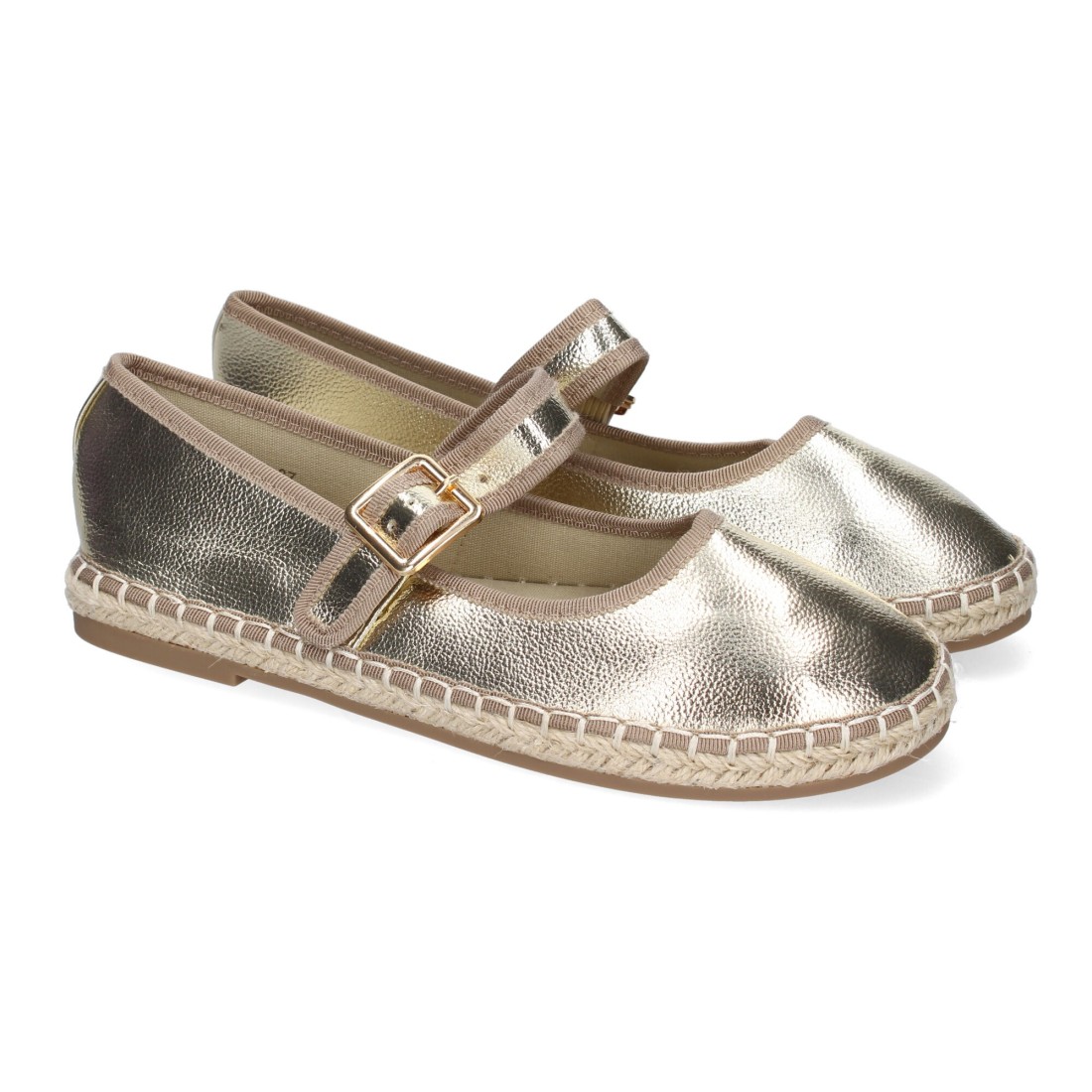 Bailarinas Doradas con Hebilla 1 Bailarinas Doradas con Hebilla