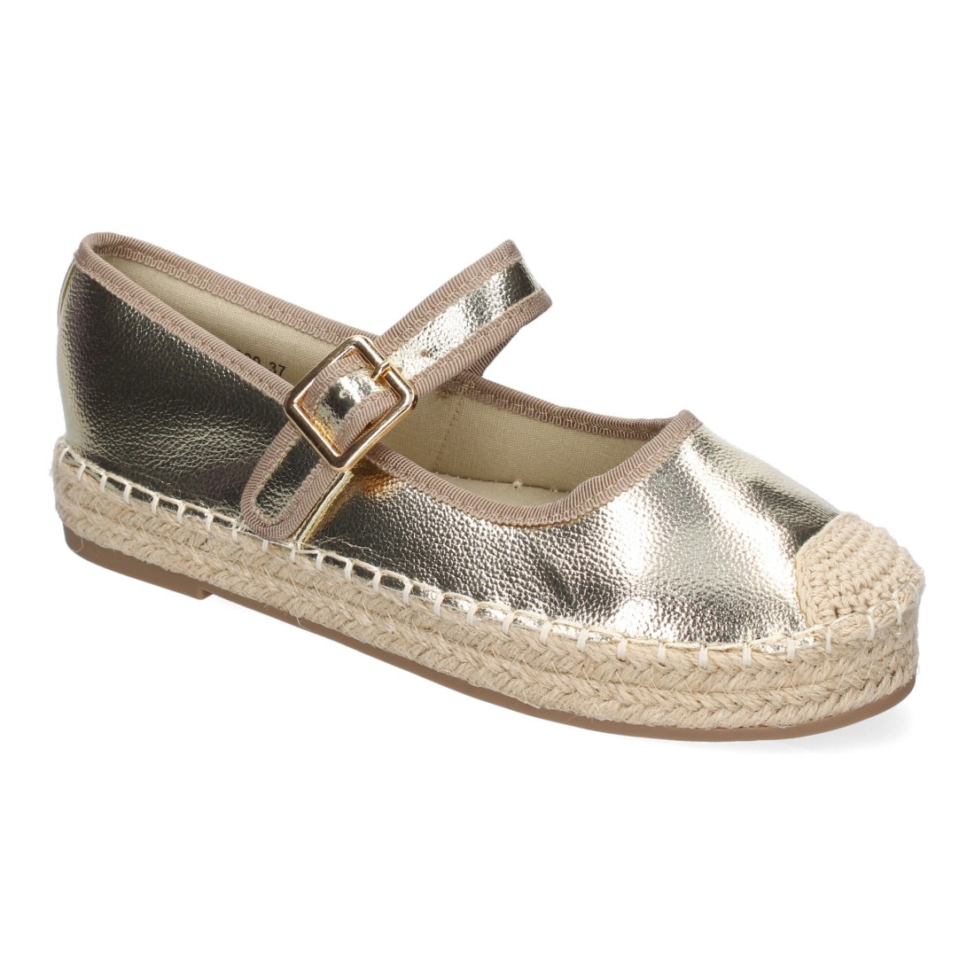 Bailarinas Doradas con Hebilla y Punta Redonda 3 Bailarinas Doradas con Hebilla y Punta Redonda - Imagen 3