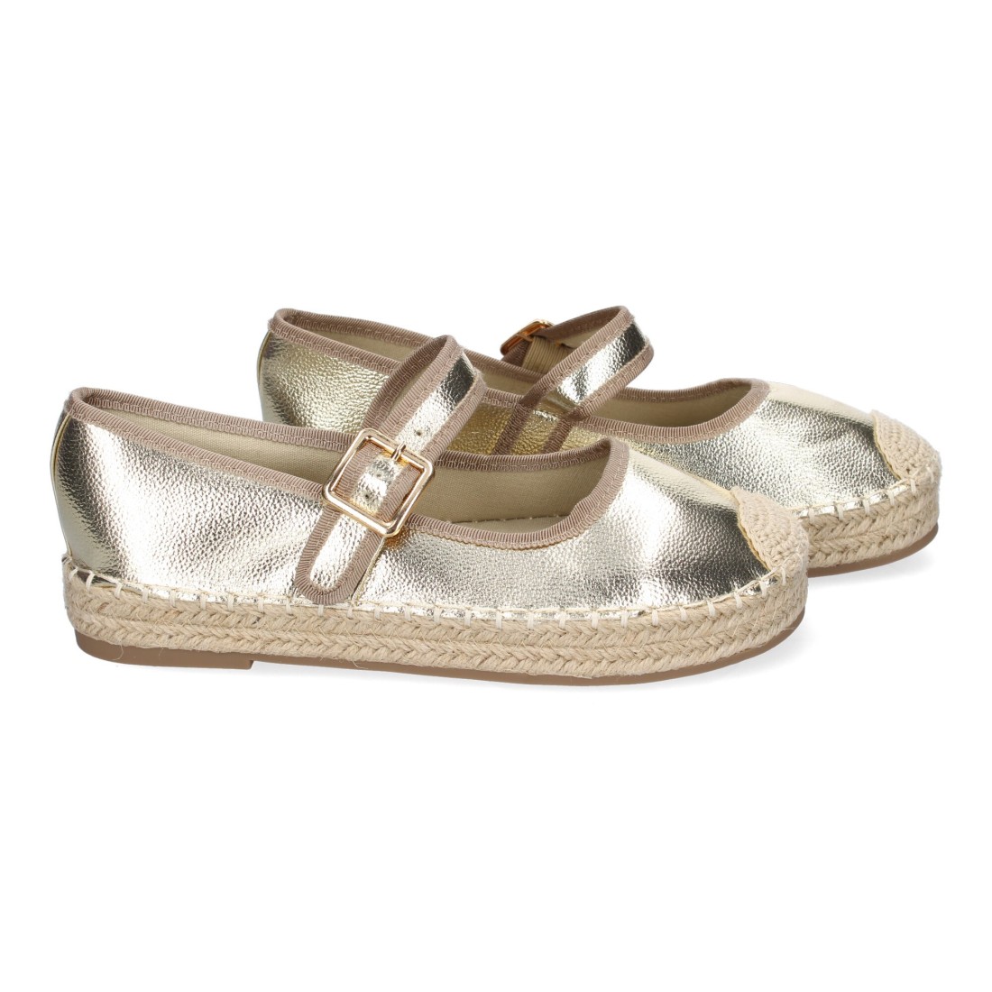 Bailarinas Doradas con Hebilla y Punta Redonda 5 Bailarinas Doradas con Hebilla y Punta Redonda - Imagen 5