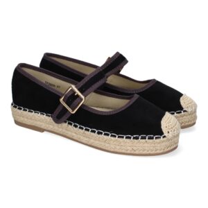 Bailarinas Negras con Hebilla y Punta Redonda