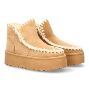 Botín Mujer Australiano con Plataforma Color Beige