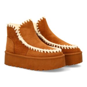 Botín Mujer Australiano con Plataforma Color Camel