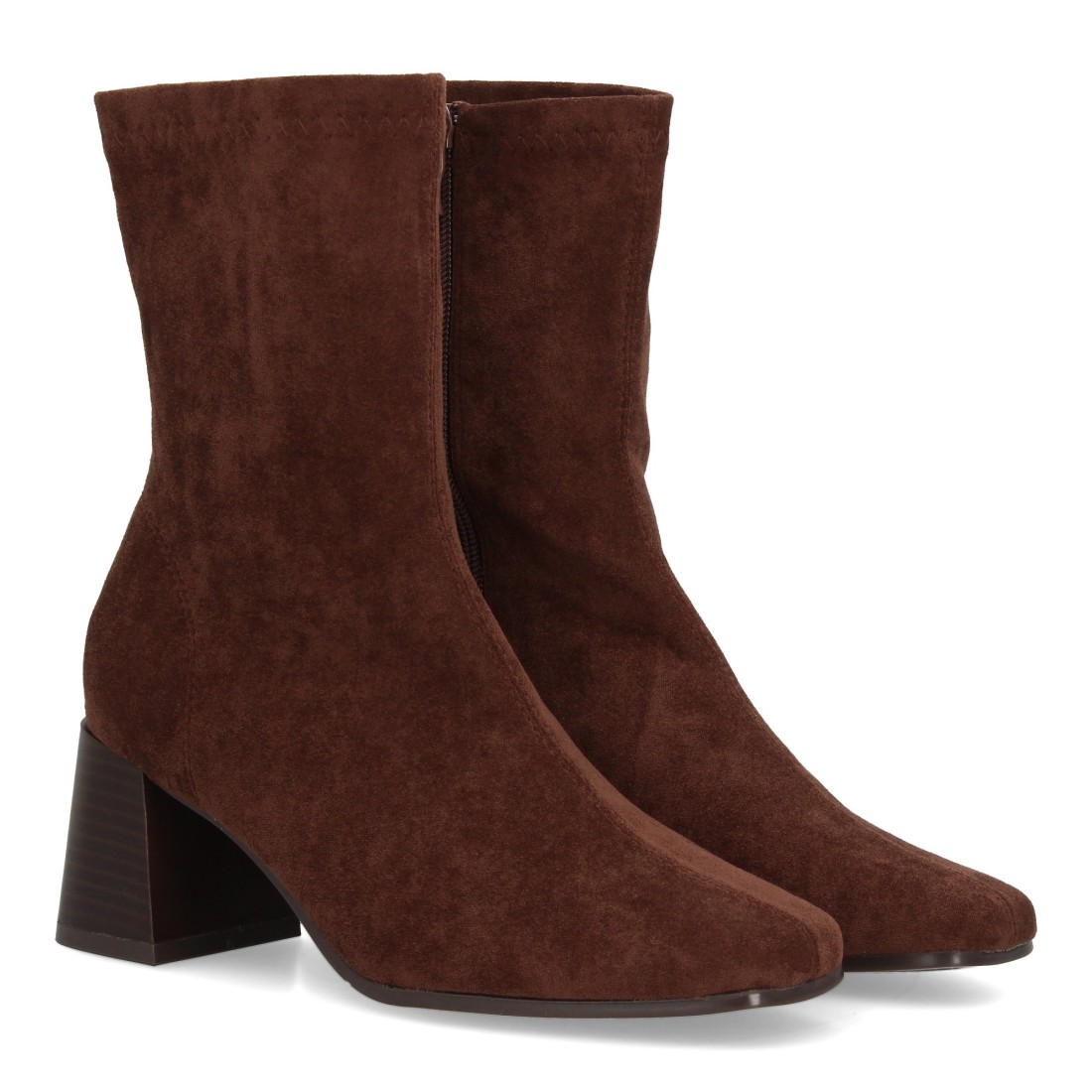 Bota Calcetín de Caña Media Marrón 1 Bota Calcetín de Caña Media Marrón