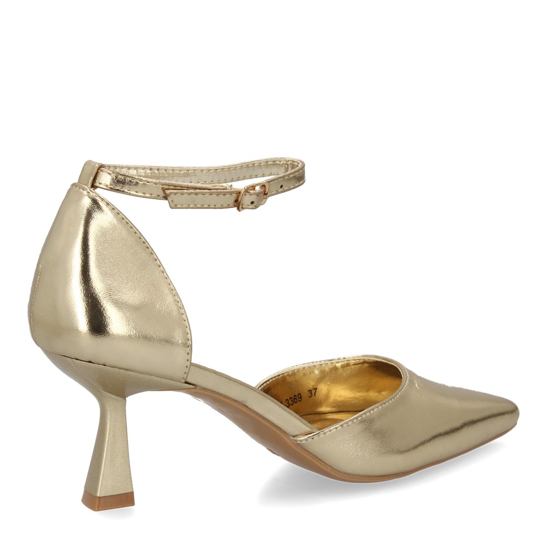 Zapatos de Tacón en Color Dorado con Pulsera al Tobillo Acabado Metalizado 4 Zapatos de Tacón en Color Dorado con Pulsera al Tobillo Acabado Metalizado - Imagen 4
