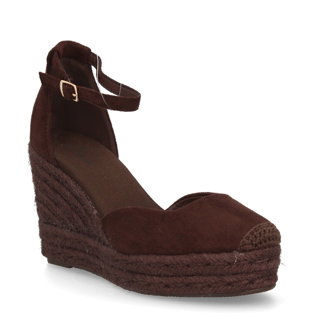 Cuñas de Esparto en Color Marrón con Pulsera de Hebilla 3 Cuñas de Esparto en Color Marrón con Pulsera de Hebilla - Imagen 3