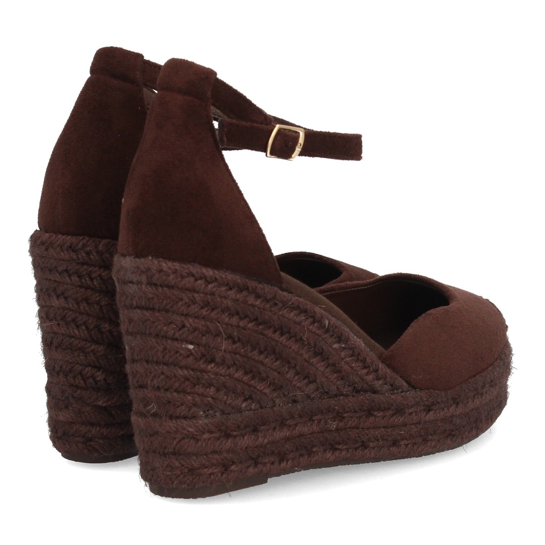 Cuñas de Esparto en Color Marrón con Pulsera de Hebilla 5 Cuñas de Esparto en Color Marrón con Pulsera de Hebilla - Imagen 5