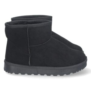 Botas Australianas Caña Baja Forradas En Pelo Negro