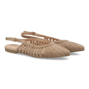 Zapatos Mujer 5 Sandalias Slingback Beige Caladas para Mujer