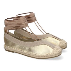 Bailarinas Alpargata Cintas Dorado